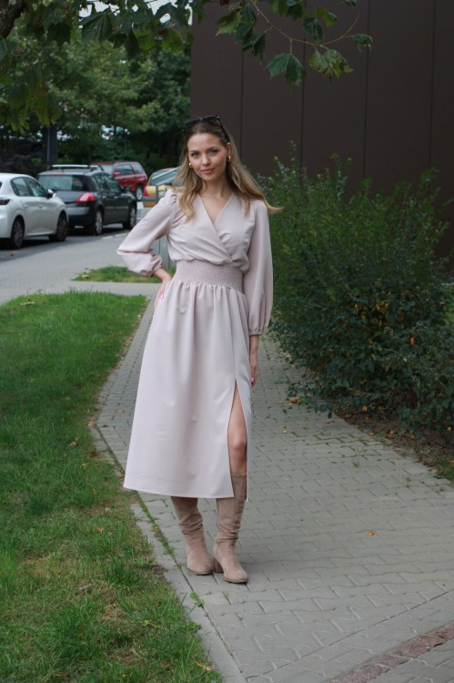 Sukienka kopertowa z gumowym pasem Ania.JPG